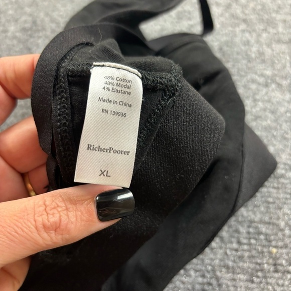 RICHER POORER Women’s Black Modal Rib Classic Bralette size: XL - Picture 5 of 7